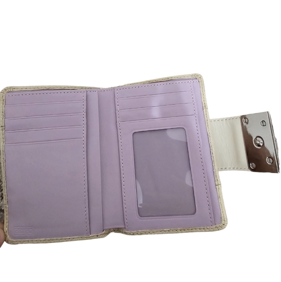 Coach Wallet White Croc Embossed Leather! - Picture 4 of 4